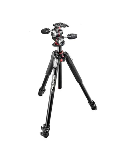 Manfrotto Aluminum 3 Section Horizontal Column Tripod With Head (MK055XPRO3)